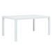 Table de jardin rectangulaire plastique blanc Terdi 150 cm - Photo n°1