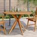 Table de jardin ronde Ø85x75 cm bois d'acacia solide - Photo n°1