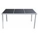 Table de jardin verre noir et pieds métal gris Keera 150 cm - Photo n°2