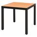Table de jardin WPC marron et pieds métal noir Etrino 80 cm - Photo n°1