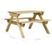 Table de pique-nique et bancs 110x123x73cm Bois de pin imprégné - Photo n°6