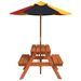 Table de pique-nique pour 4 enfants avec parasol bois de sapin - Photo n°4