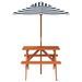 Table de pique-nique pour 4 enfants avec parasol bois de sapin - Photo n°3