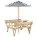 Table de pique-nique pour 4 enfants avec parasol bois de sapin - Photo n°5