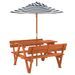 Table de pique-nique pour 4 enfants avec parasol bois de sapin - Photo n°5