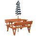 Table de pique-nique pour 4 enfants avec parasol bois de sapin - Photo n°6