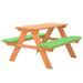 Table de pique-nique pour enfants avec bancs 89x79x50 cm Sapin - Photo n°1
