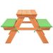 Table de pique-nique pour enfants avec bancs 89x79x50 cm Sapin - Photo n°3