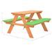 Table de pique-nique pour enfants avec bancs 89x79x50 cm Sapin - Photo n°6