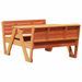 Table de pique-nique pour enfants marron bois massif pin - Photo n°6