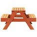 Table de pique-nique pour enfants marron bois massif pin - Photo n°5