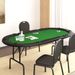 Table de poker pliable 10 joueurs Vert 206x106x75 cm - Photo n°1