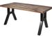 Table de repas 180 cm industrielle bois massif et pieds métal noir Menko - Photo n°1