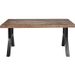 Table de repas 180 cm industrielle bois massif et pieds métal noir Menko - Photo n°2