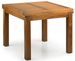Table de repas carrée extensible en bois massif de Mindy Orka 95/180 cm - Photo n°1
