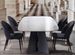 Table de repas design en céramique de marbre blanc de Carrare et pieds métal noir Empereur - Photo n°2