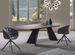 Table de repas design en céramique marbre gris et pieds métal noir Empereur 200 ou 238 cm - Photo n°2