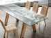 Table de repas extensible 160/240 cm plateau en verre et piétement bois massif de frêne naturel Karone - Photo n°2