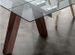 Table de repas extensible 160/240 cm plateau en verre et piétement bois massif de noyer Karone - Photo n°4
