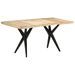 Table de salle à manger 160x80x76 cm Bois de manguier brut 2 - Photo n°1