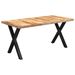 Table de salle à manger avec pieds en X 180x90x77cm Bois solide - Photo n°1