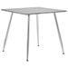 Table de salle à manger Béton et argenté 80,5x80,5x73 cm MDF - Photo n°1