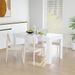 Table de salle à manger Blanc brillant 140x74,5x76 cm Linka - Photo n°2