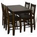 Table de salle à manger et 4 chaises pin massif marron Dina - Photo n°1