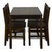 Table de salle à manger et 4 chaises pin massif marron Dina - Photo n°4
