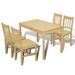 Table de salle à manger et 4 chaises pin massif naturel Vinate - Photo n°5