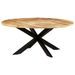 Table de salle à manger ronde 175x75 cm Bois de manguier brut - Photo n°1