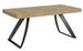 Table design 160 cm chêne clair et pieds métal incurvés anthracite Volta - Photo n°1