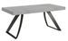 Table design 160 cm grise et pieds métal incurvés anthracite Volta - Photo n°1