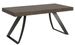 Table design 160 cm noyer et pieds métal incurvés anthracite Volta - Photo n°1