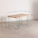 Table design bois blanc et verre trempé Rosenka 140 cm - Photo n°4