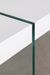 Table design bois blanc et verre trempé Rosenka 140 cm - Photo n°7