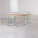 Table design bois blanc et verre trempé Rosenka 190 cm - Photo n°5