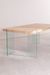 Table design bois naturel et verre trempé Rosenka 140 cm - Photo n°3