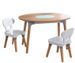 Table enfant Mid Century et 2 chaises blanc/naturel Kidkraft 26195 - Photo n°1
