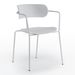 Table et 4 chaises design blanc Kuizo - Photo n°3