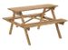 Table et banc de jardin bambou clair Nayra L 134 cm - Photo n°1