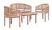 Table et chaise de jardin 4 pièces teck massif brut Mamt - Photo n°1