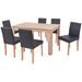 Table et chaises 7 pcs Cuir synthétique Chêne Noir - Photo n°3