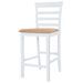 Table et chaises de bar 5 pcs Bois massif Marron et blanc - Photo n°6