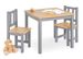 Table et chaises enfant pin massif clair et laqué gris Fenna - Photo n°1