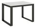 Table extensible 120 à 224 cm blanche et métal anthracite Likro - Photo n°1