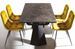 Table extensible 160/240 cm céramique marron effet marbre et pieds métal noir Kylane - Photo n°2