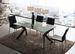 Table extensible 160/240 cm pieds laqué noir et plateau verre trempé Kiota - Photo n°5