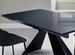 Table extensible 160/250 cm pieds laqué noir et plateau verre trempé anthracite Tokite - Photo n°4