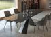 Table extensible 160/250 cm pieds laqué noir et plateau verre trempé anthracite Tokite - Photo n°5